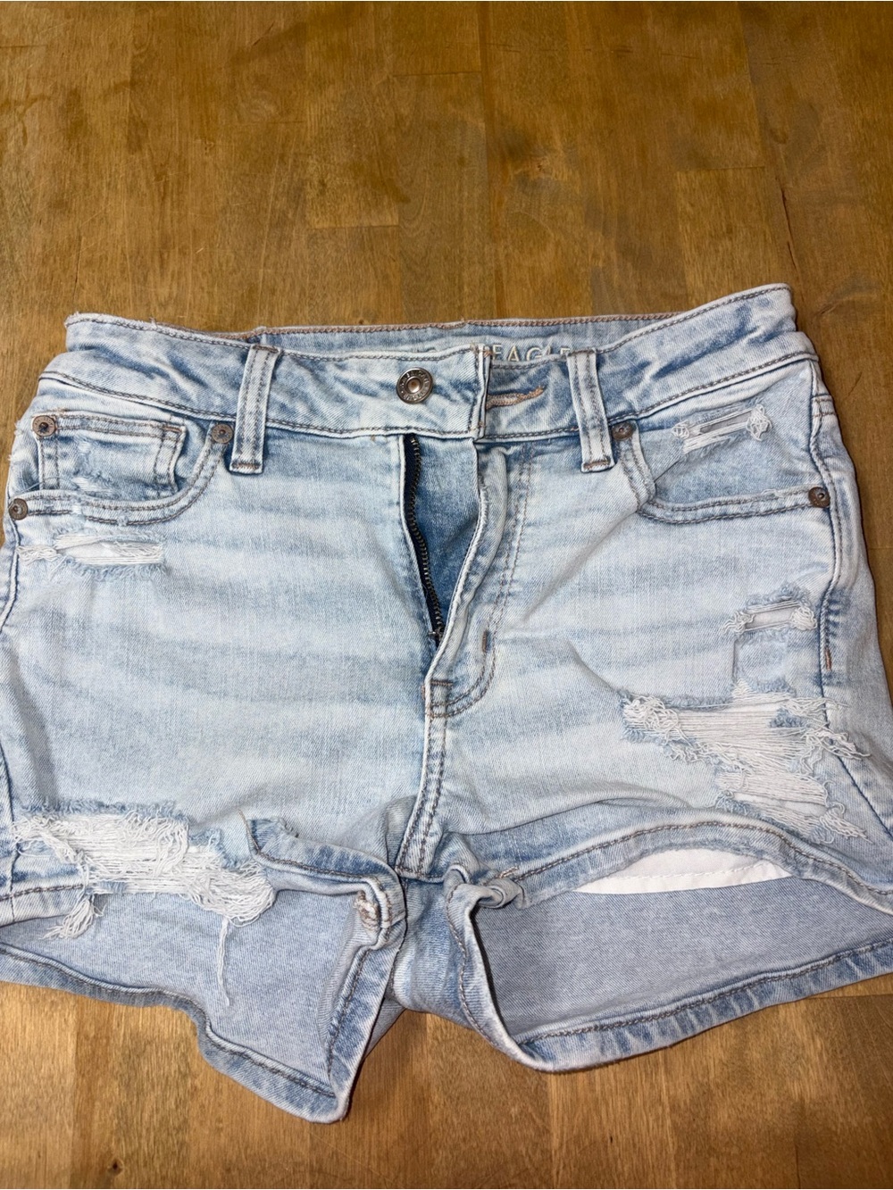 American Eagle Light Wash Jean Shorts